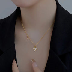 Aetolia Factory Price S925 Sterling Silver Love Heart Clasp Necklace Simple Lock Key Shape Pendant Chain 18K Gold Plated Necklaces Women