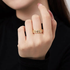 Aetolia Luxury Factory Cubic Zirconia Diamond Ring Wedding Band Sparkling Eternity S925 Sterling Silver Stacking Rings Jewelry Women