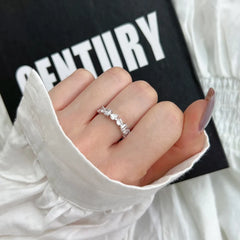 Aetolia Fine Jewelry Iced Out Cubic Zirconia Classic 18K Gold Plated 925 Silver Rings Icy Diamond Irregular Shape Ring For Women