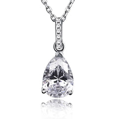 Aetolia Women Chain 18K Gold Plated Jewelry Popular 925 Sterling Silver Statement Heart Luxury Cubic Zircon Pendant Necklace