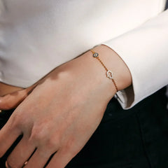 Aetolia Wholesale Jewelry S925 Sterling Silver Cubic Zircon Bracelet Blue Devil Eye Jewellery Hand Bracelet 18K Gold Diamond Women