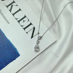 Aetolia Crystal Bling Necklace Set Jewelry Wedding 5A Zircon Jewelry Pendant Necklace For Women 925 Sterling Silver Necklace 925