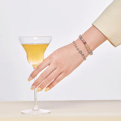 Aetolia Beautiful Waterdrop Pear Shape 925 Sterling Silver Bracelet Jewelry Set Cubic Zirconia Pink Stone Diamond Tennis Bracelets Women