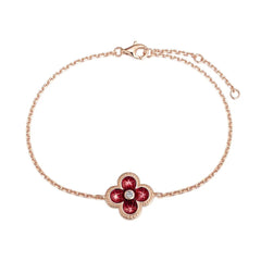 Aetolia Rose 18K Gold Plated Flower Universe Planet Star Heart 4 Four Leaf Clover Bracelet 5A Cubic Zirconia Link Chain Tennis Bracelets
