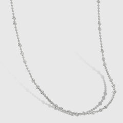 Aetolia Minimalist Hypoallergenic Non Tarnish Nickel Free 925 Sterling Silver Rhodium 18K Gold Plated Beaded Chain Necklaces women