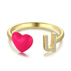 Aetolia Christmas Pave Rings Love U Heart Ring Eternity Jewelry Women 925 SilverRing Gold 18K Eemal Rings
