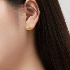 Aetolia Boho Sterling Silver 925 Jewelry Stud Yellow Earrings For Women Aetolia New Designer Inspired Square Earrings Necklaces Rings Set