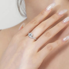 Aetolia 5A Cz Cubic Zirconia Gorgeous Bridal Wedding Jewelry S925 Silver Ring Oval Eternity Diamond Engagement Rings For Women