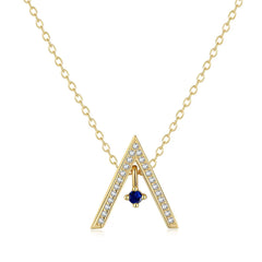 Aetolia Custom 18K Gold Plated Pendant Necklace Personalized Cubic Zirconia Stone 925 Sterling Silver Zodiac Necklaces For Women
