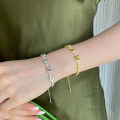 Aetolia silver bracelet gifts para Mom tennis chain link bling mom Jewelry for mom Cubic Zirconia silver MAMA Bracelet