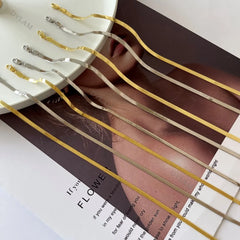 Aetolia Women Chain Herringbone Necklace Wholesaler Herringbone Charm18K Gold Filled Necklace Sliver Rhodium Plated Necklace