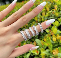 Aetolia Wedding 925 Silver Adjustable Gold Plated Cubic Heart Zircon Solitaire Promise Engagement Rings Jewelry Women