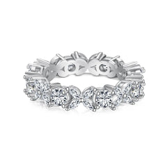 Aetolia Customize Flower S925 Sterling Silver Diamond Ring New Design Personality Cz Cubic Zirconia Eternity Band Rings Jewelry Women