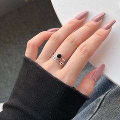 Aetolia New Arrival Double Layer Hand Woven Ring Punk Vintage Adjustable Size 925 Sterling Silver Rings Jewelry Women Men