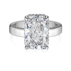 Aetolia Luxury Fine Jewelry Diamond S925 Silver Square Yellow Cubic Zircon Ring Wholesale Price Wedding Engagement Rings For Women