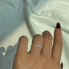 Aetolia Classic Proposal Eternal Series Simple Design Jewelry 925 Silver 5A Platinum Zircon Round Couple Wedding Diamond Ring