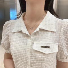 Aetolia Trendy 925 Sterling Silver Necklace Rhodium Plated U Shape Women Pendant Dainty Necklace for Women Girlfriend