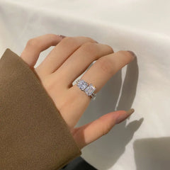 Aetolia Custom Silver S925 CZ 8A Cubic Zirconia Heart Bridal Diamond Ring Engagement Band Wedding Promise Fine Rings Jewelry Women