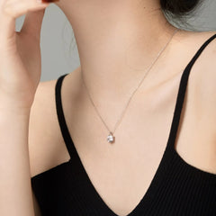 Aetolia Wholesale Custom Circular Pendant Necklace Simple 925 Sterling Silver Cz Cubic Zircon Necklaces Women Accessories