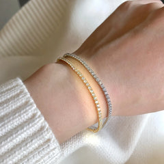 Aetolia Designer Stackable Adjustable Chunky 18K Gold Plated Bracelet Charms Silver Cuban Chain Tennis Bangles Bracelets Women