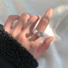 Aetolia Hot Selling Kardashian Minimalist Stackable Chunky Ring Anillo 925 Sterling Silver 8A Cubic Zircon Wedding Rings