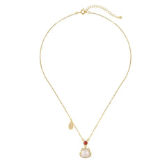 Aetolia Fine Jewelry Natural Red Hetian Jade 18K Gold Plated Necklace 925 Silver Green Bead Chinese Dragon Pendant Necklaces For Women