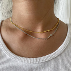 Aetolia minimalist crucifix silver jewelry Jesus cross pendant 925 sterling bead crucifix chain silver cross necklace