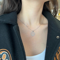 Aetolia Love Heart Double Color PU Leather Choker Necklace Choker Collar Chain Love Heart Pendant Necklaces for Women