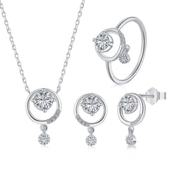 Aetolia Girls Ladies Customized Bridal Wedding Jewelry Set Bijoux Earring Necklace Cubic Zircon Sterling Silver 925 Jewelry Sets