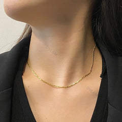 Aetolia New Arrival INS Verified Factory Basic Pig Nose Coffee 925 Sterling Silver 1.9MM Gold Plated Chain Necklace For Women Wear