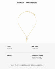 Aetolia Nickel Free S925 Silver 22K Gold Plated Necklace Link Chain Auspicious Clouds Lucky Bag Hetian Jade Pendants For Women