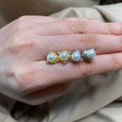 Aetolia 925 pearl drops shipping earrings round mother of shell cc 18k earring freshwater silver stud earings