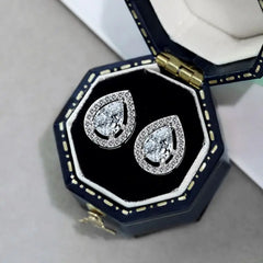 Aetolia Waterproof Pear Shape S925 Sterling Silver Cuban Chain Link Diamond Ring Pendant Necklace Earrings Riings Women Jewelry Sets