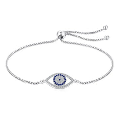 Aetolia Cubic Zirconia Blue Devil Eye Bracelet 925 Sterling Silver Jewelry 18K Gold Tennis Diamond Charm Bracelets Women