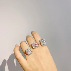 Aetolia S925 Ring Luxury Designs Engagement For Women Crystal Trendy Elegant Set Night Shining Rings Women