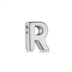 Aetolia 925 Sterling Silver Sliding Chain Personalized Alphabet Necklaces Diy Name Letter Initial Charm Pendant Necklace 18K Gold Plated