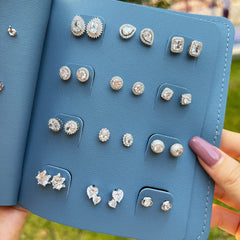 Aetolia New Gemstone Earring Luxury 925 Sterling Silver Stud Earrings Women's High Jewelry Water Drop square round for GIrl Wholesale