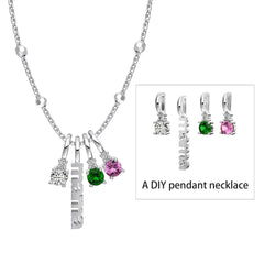 Aetolia Mother'S Day Gift 18K Gold Plated Charms Jewelry Making Oem Oval Cz Zircon Wholesale Mama Letter Pendants Diy Necklaces