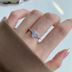 Aetolia New Fashion Exquisite Promise cubic Jewelry Eternal Love Heart Ring Size 5-10 white Cz Wedding Heart Rings For Women Girls