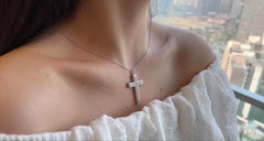 Aetolia Unisex Best Seller Fashion Personalized Hip Hop Adjustable Twinkle Cross Pendant Sterling Silver 925 Necklaces Custom