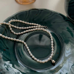 Aetolia Elegance new Design Hypoallergenic Non Tarnish 925 Sterling Silver Plated Clavicular Chain Baroque Pearl Pendant necklaces women