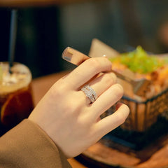 Aetolia Minimal Vintage Ladies Women Wedding 925 Sterling Engagement Jewelry Fidget Ring For Sublimation Silver Rings