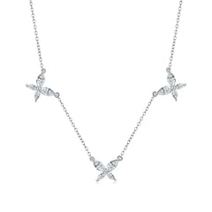 Aetolia Wholesale Women Cz Cubic Zirconia 925 Silver Necklace 18K Gold Plated Ladies Jewelry Butterfly Pendant Necklaces For Girl Femme