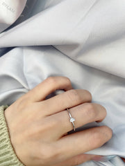 Aetolia Anillo Plata 925 Simple Modern Daily Fashion Minimalist 925 Sterling Silver Ring Mini Infinity Rings