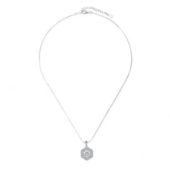 Aetolia Trendy Sparkling Jewelry Flower Shape Pendant Clavicle Chain S925 Sterling Silver Necklace Cz Zirconia Necklaces Women