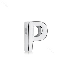 Aetolia 925 Sterling Silver Sliding Chain Personalized Alphabet Necklaces Diy Name Letter Initial Charm Pendant Necklace 18K Gold Plated