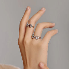 Aetolia Mother'S Day Gift Wholesale Fine Jewelry 925 Silver Ring Cute Cross Heart Mini Baby Foot Shape Rings Jewelry For Mom Women