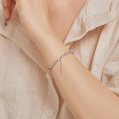 Aetolia Wholesale Custom Cuban Chain Link 925 Silver Men Women Bracelet Jewelry Iced Out Fully Rainbow Cz Diamond Tennis Bracelets