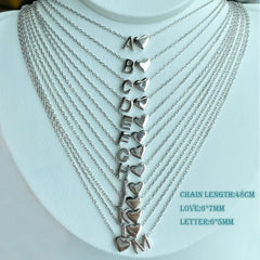 Aetolia custom minimalist necklace jewelry with love and alphabet necklace with initials halskette englisch