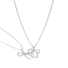 Aetolia High Quality 2024 New Design Sweet Bow Charm Pendant Necklaces For Women Gift 925 Silver Necklace Ring Earring Jewelry Set
